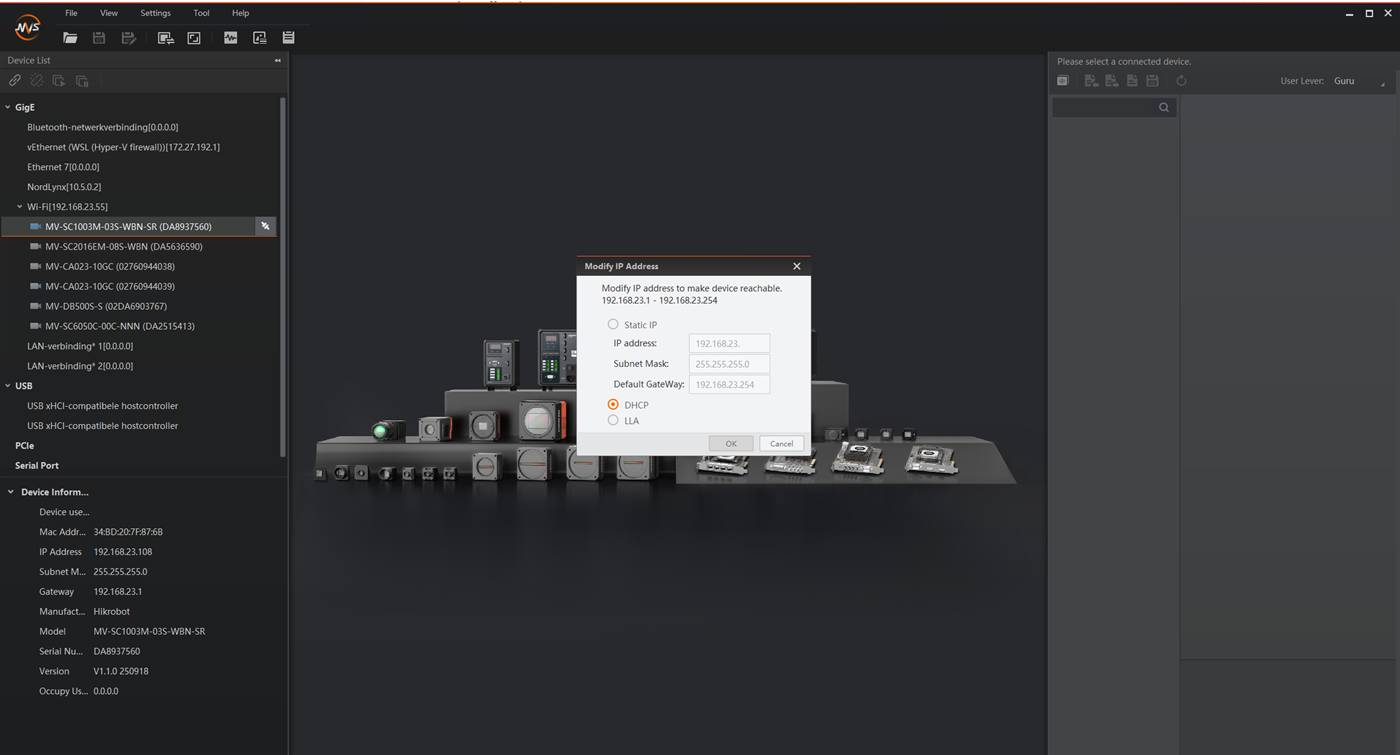 IP-adres wijzigen in MVS